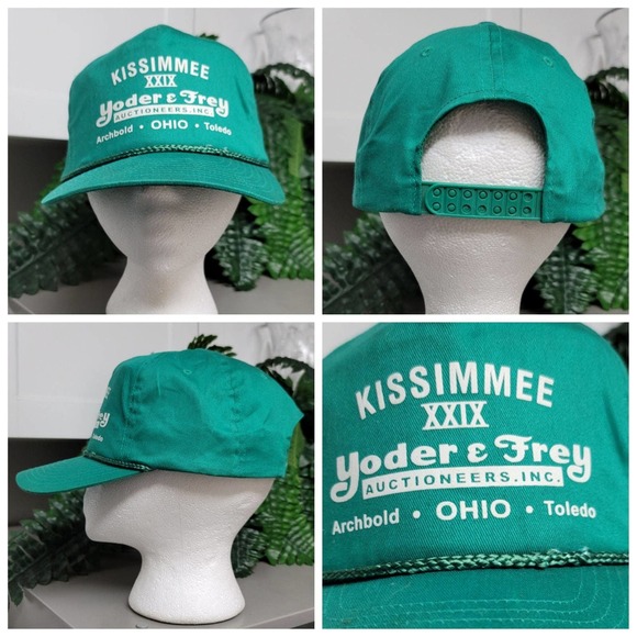 no brand Other - Vtg Kissimmee XXIX Yoder & Frey Auctioneers Inc Ohio Snapback Hat Rope